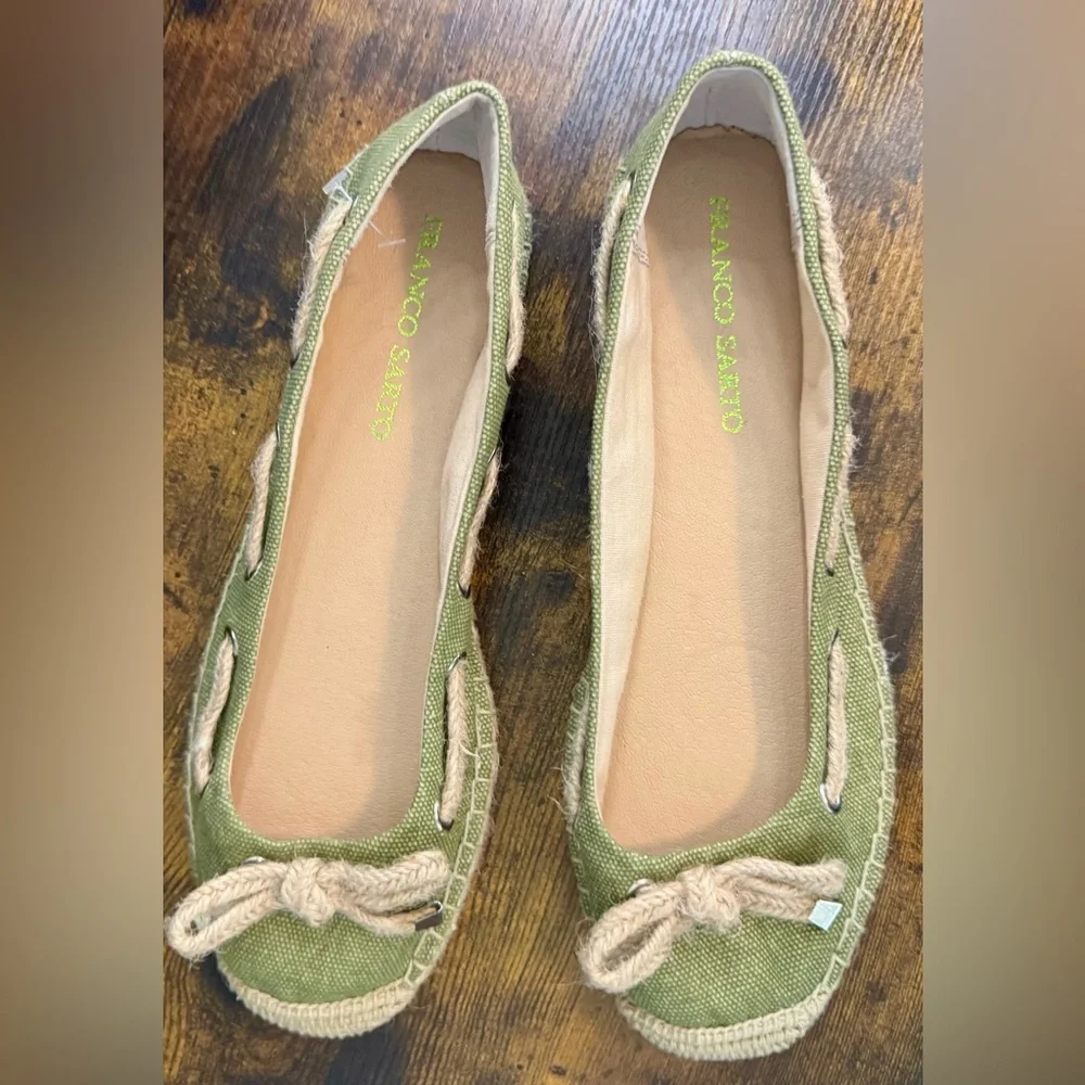 Franco Sarto Raffia Espadrilles Slip On Flat Shoes (Size 9.5)